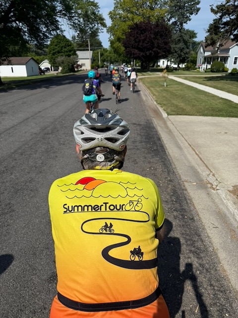 ST 2026 RJ on front of tandem riding with a group