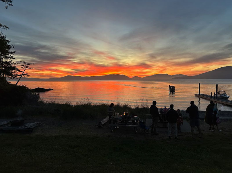 sunset over the Puget Sound