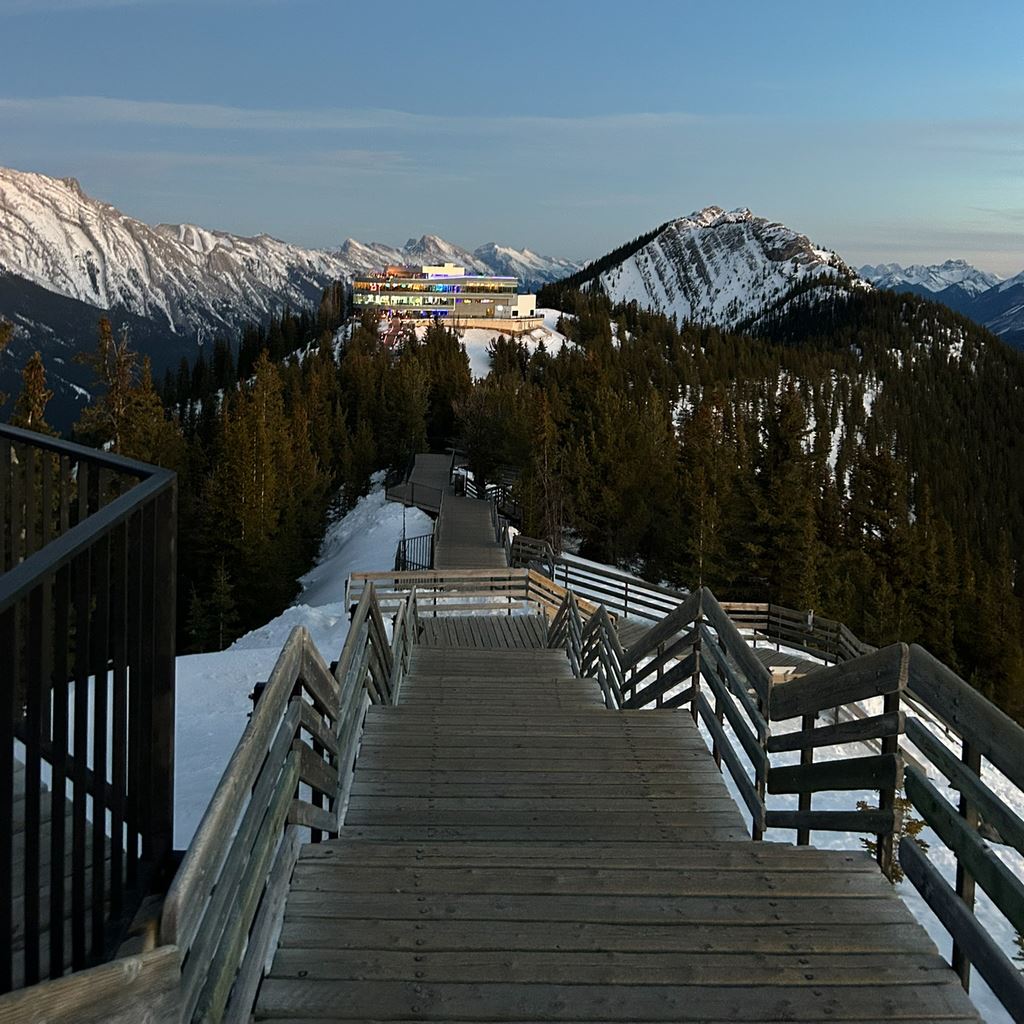 Sulphur Mountain summit at dusk