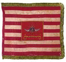 A 2nd Cont. Dragoons flag with a cross on it Description automatically generated with low confidence