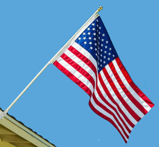 US Flag on pole
