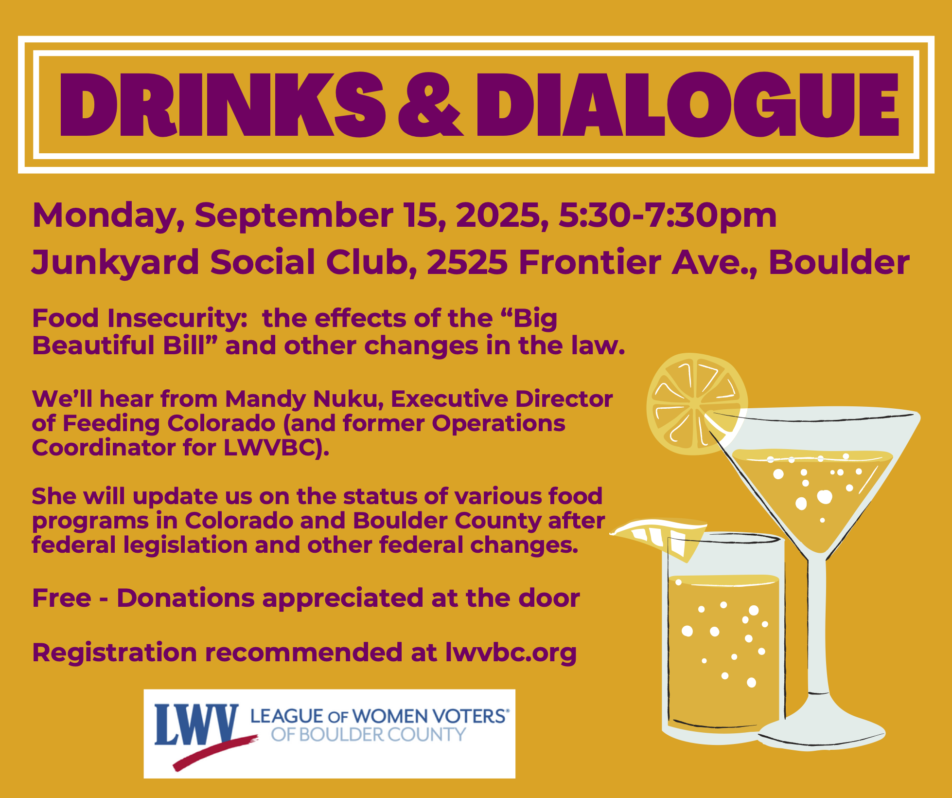 Drinks & Dialog September 25