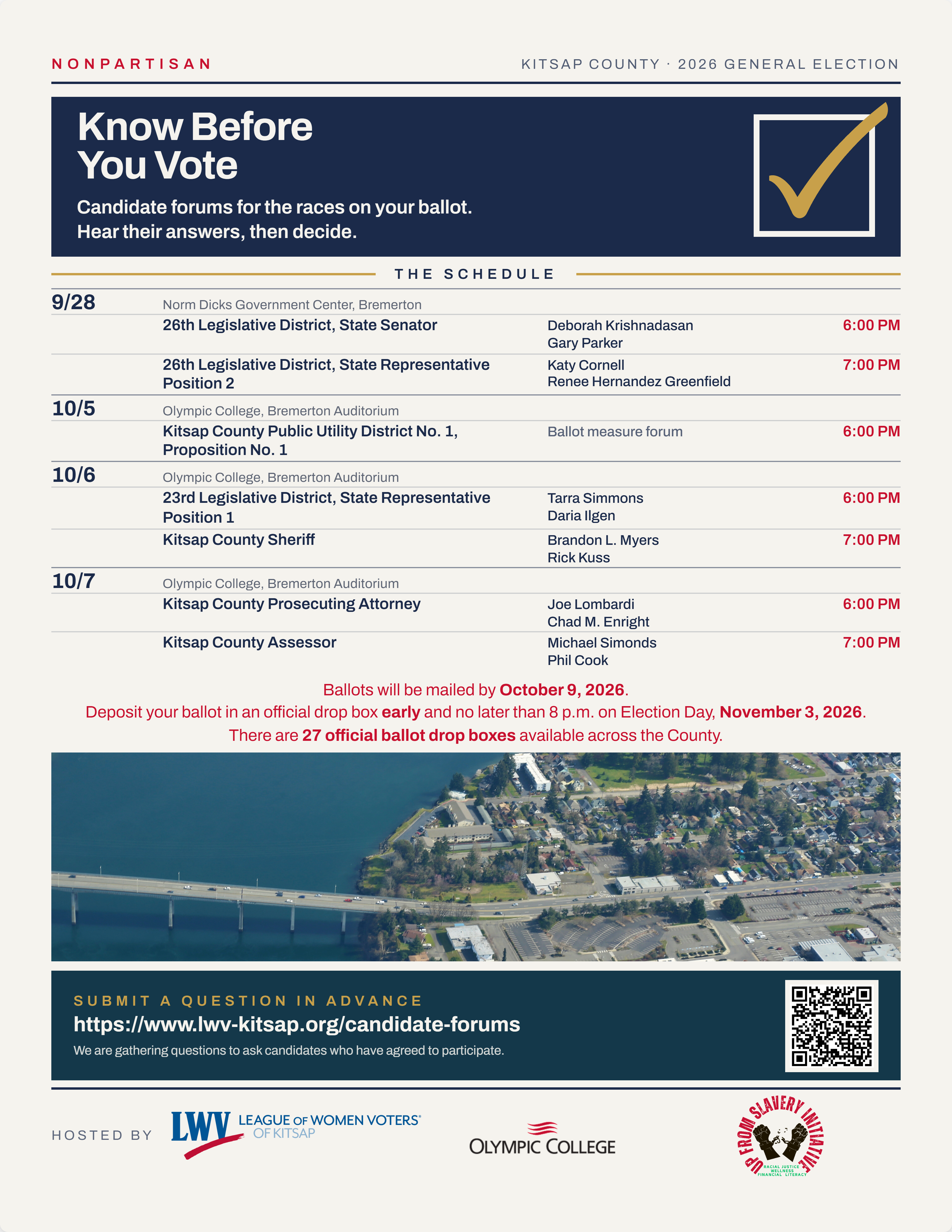 2026 Candidate Forum Schedule