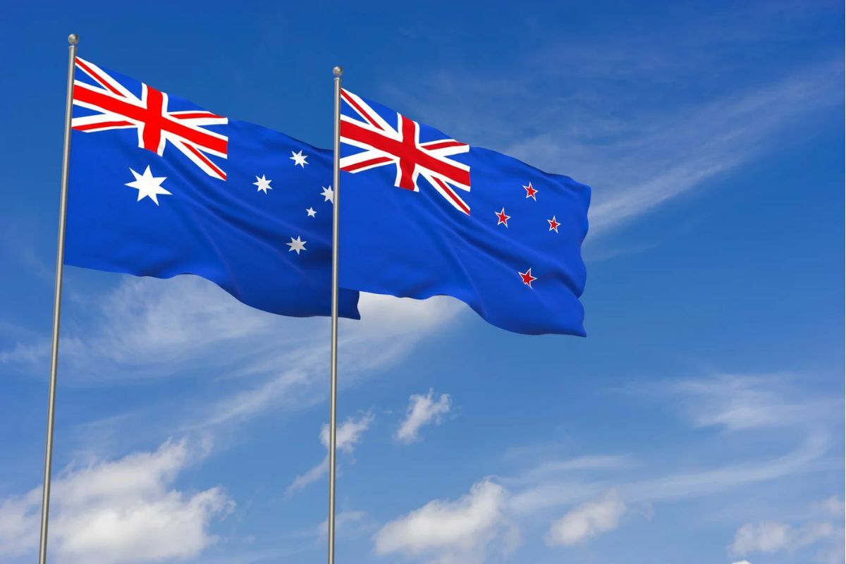 Australia New Zealand flags