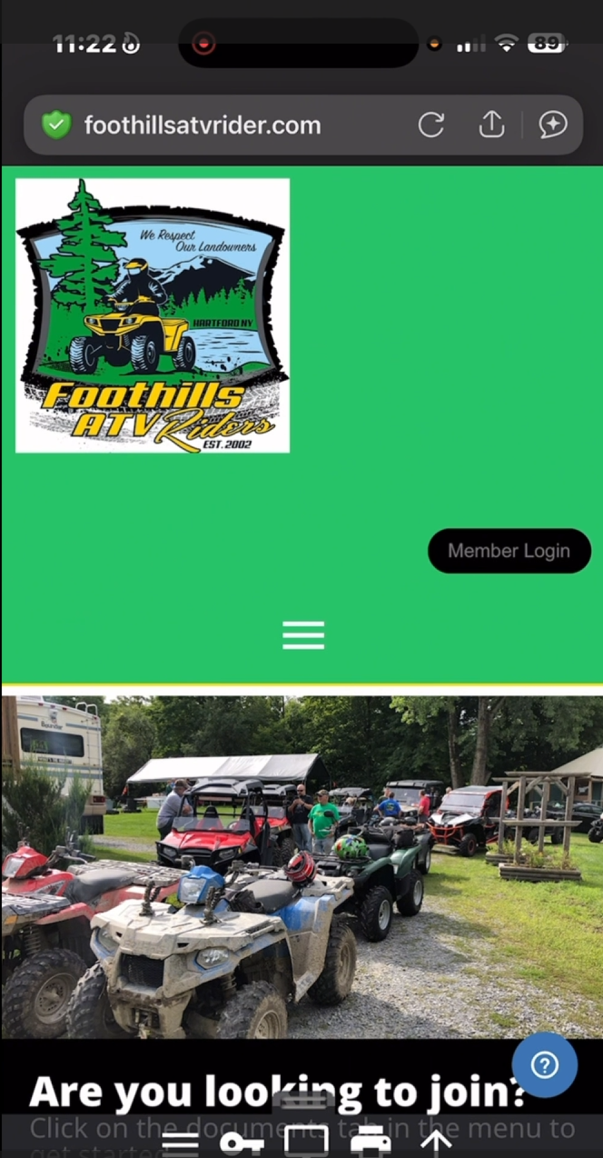 Foothills ATV Riders Inc Mobile Membership Application