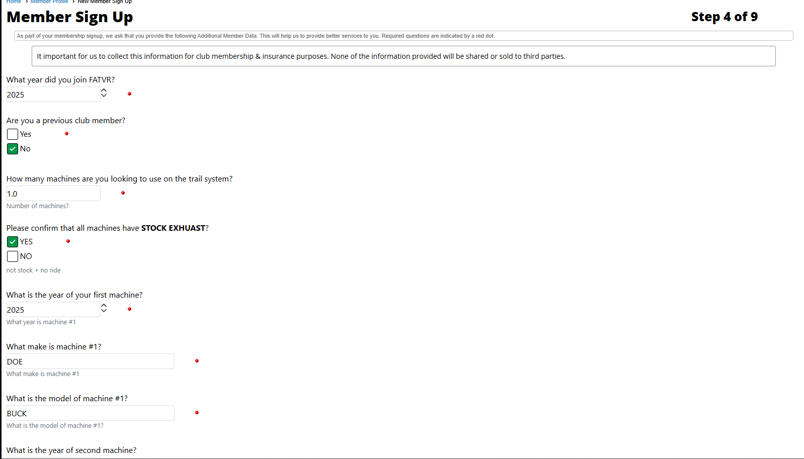 Additional Member Information 1