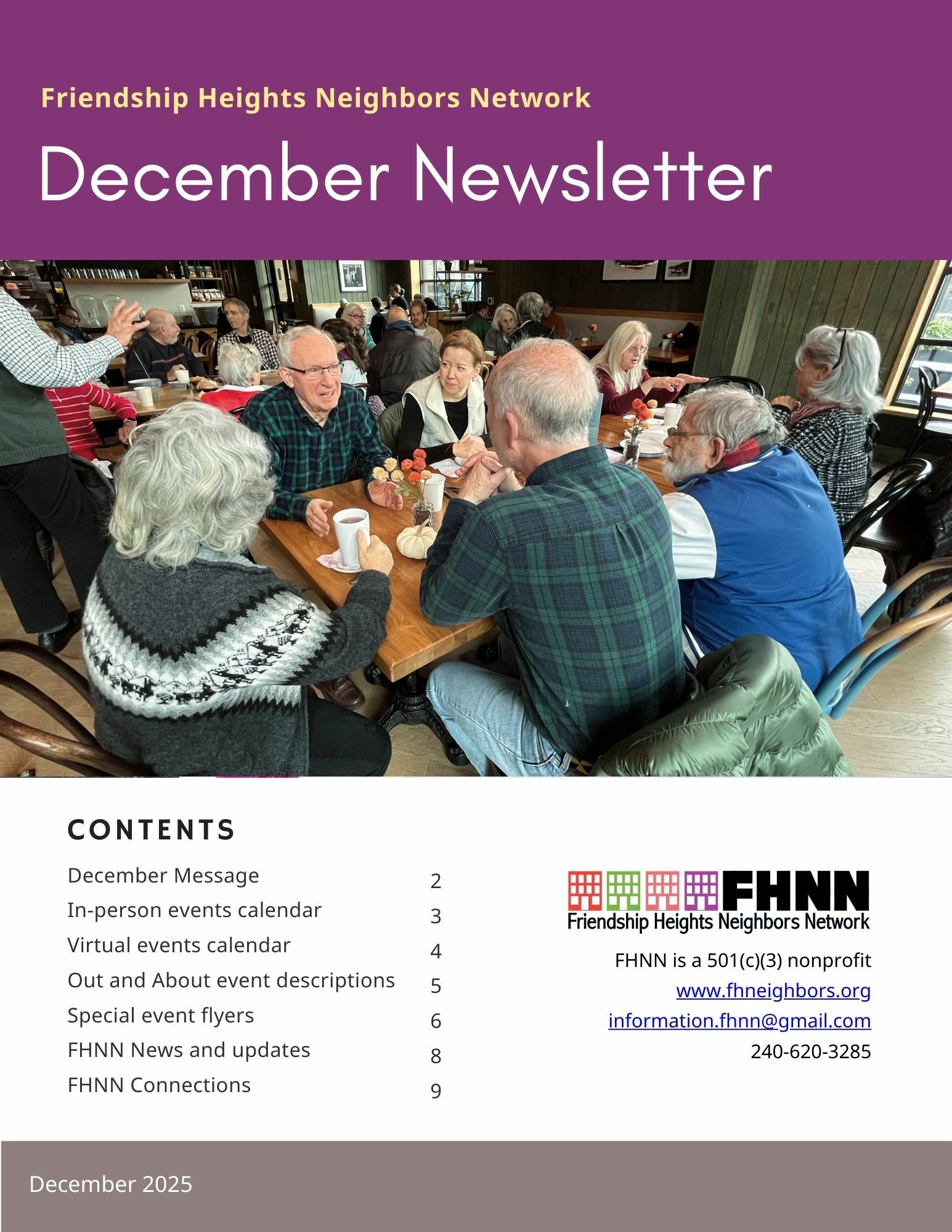 December Newsletter from FHNN