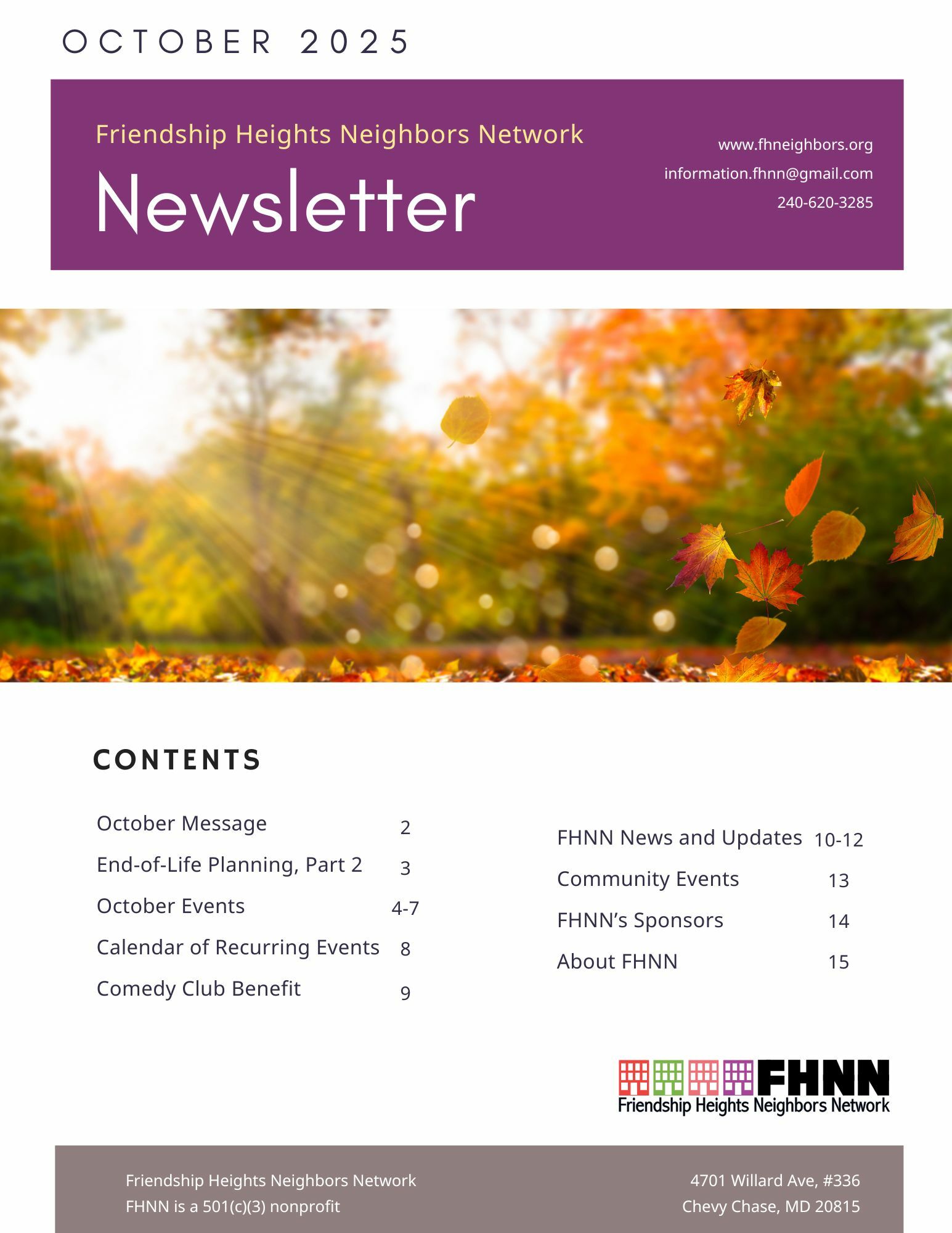October Newsletter