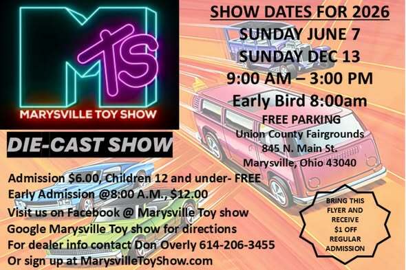 2026 Marysville Die Cast Shows