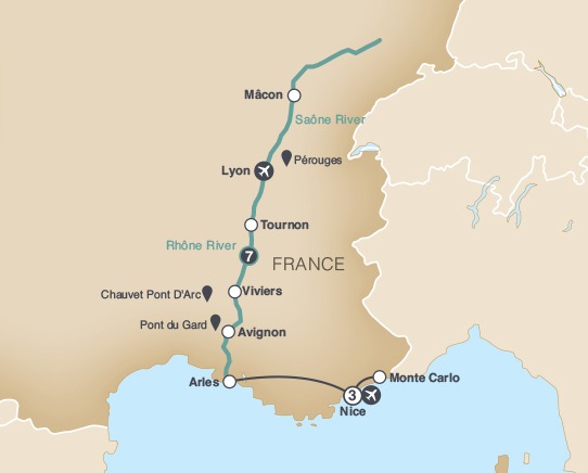 A route map provence