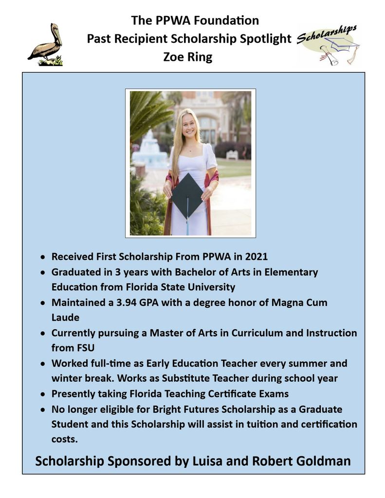 Scholarship Spotlight Zoe Ring 1
