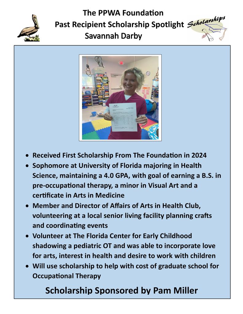 2025 2nd Scholarship Winner Savannah Darby