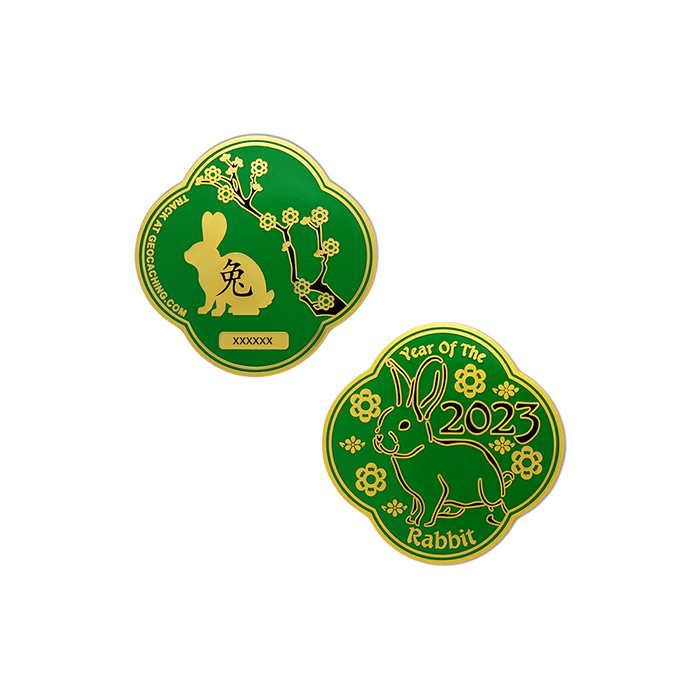 Year of the Rabbit Geocoin- Green