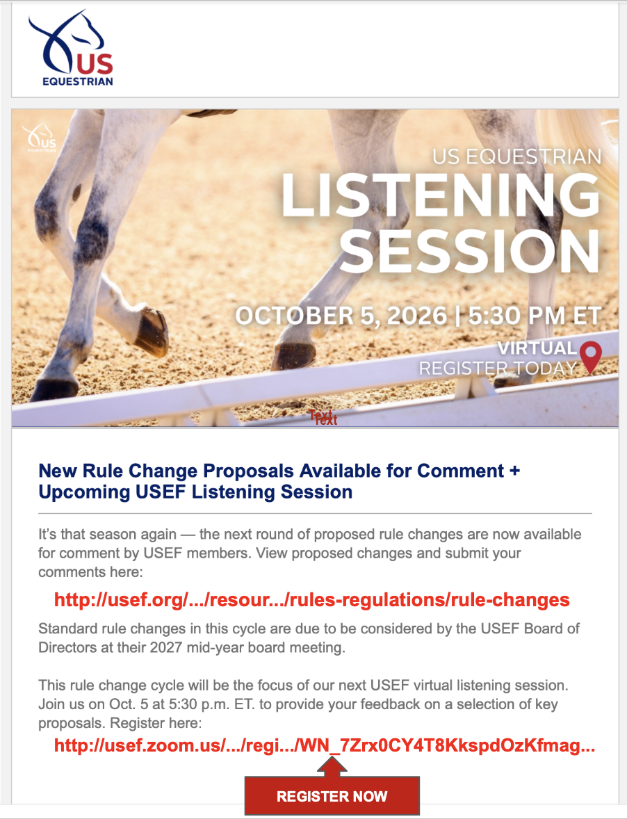 USEF LISTEING 