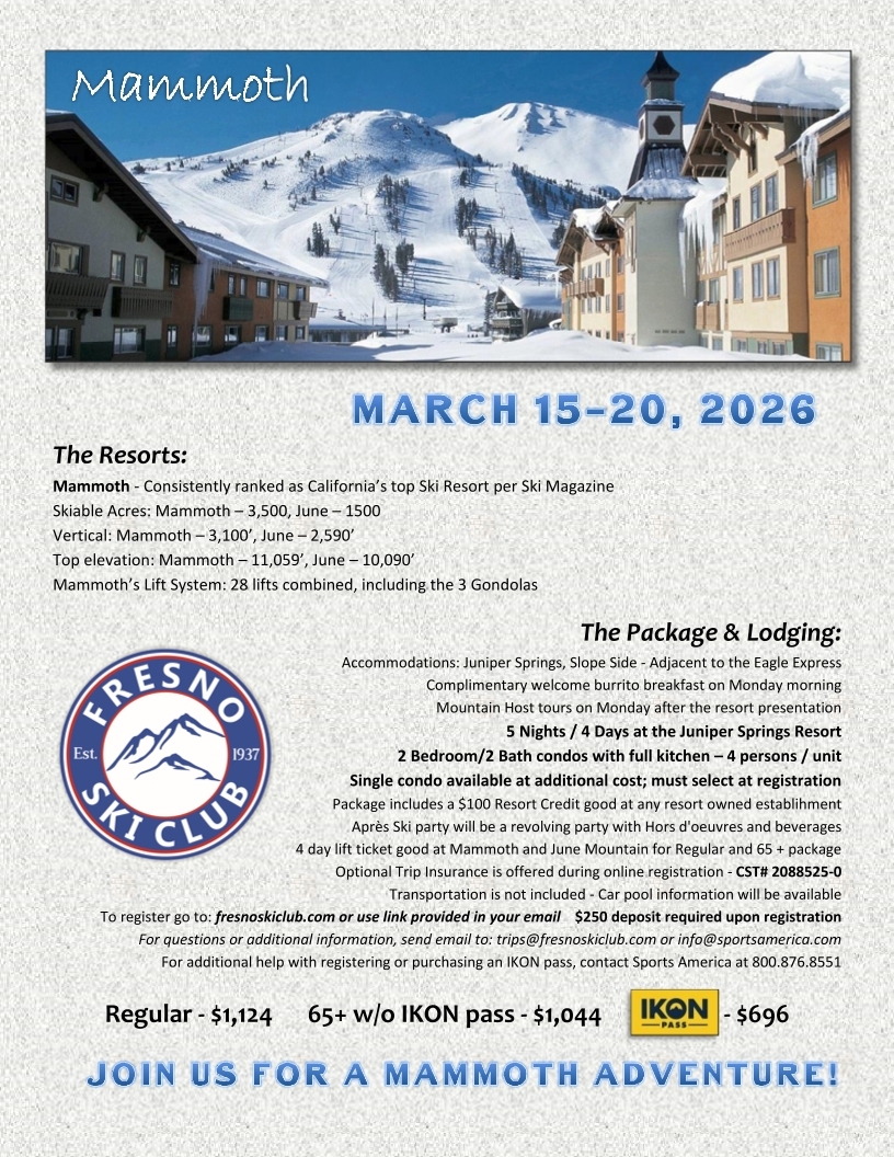 Mammoth 2026 Flyer