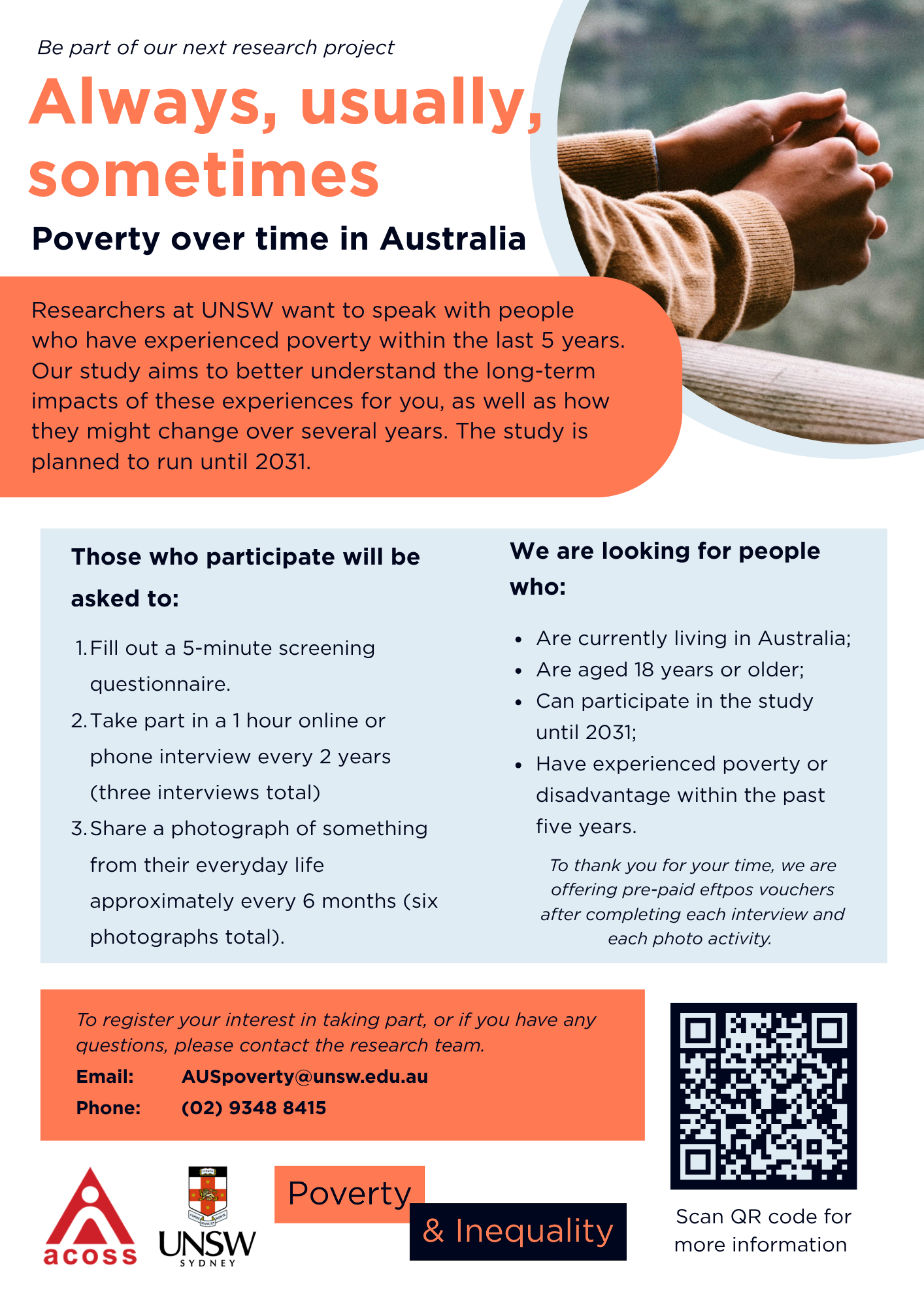 Poverty project flyer