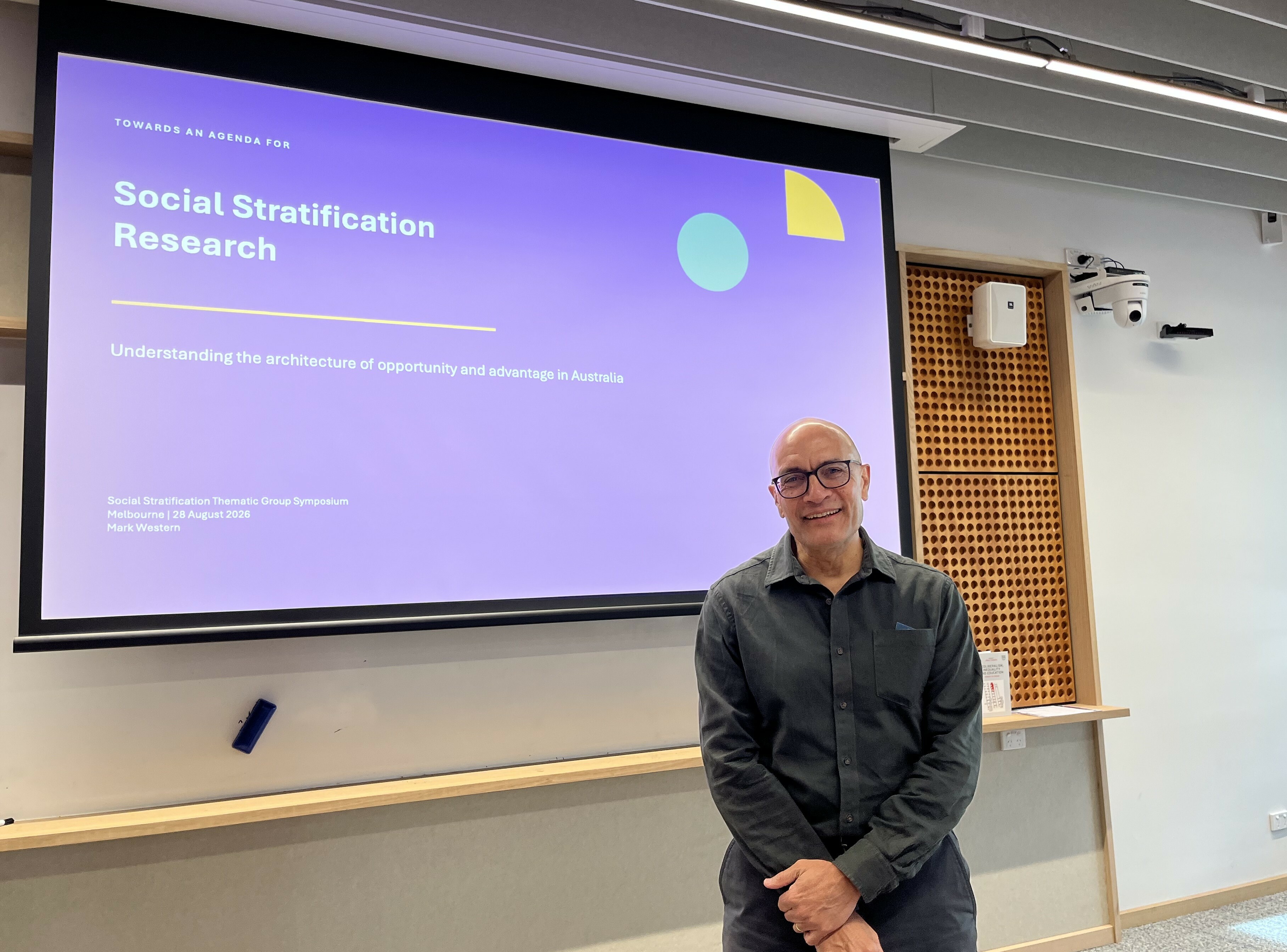 Mark Western at the Social Stratification event