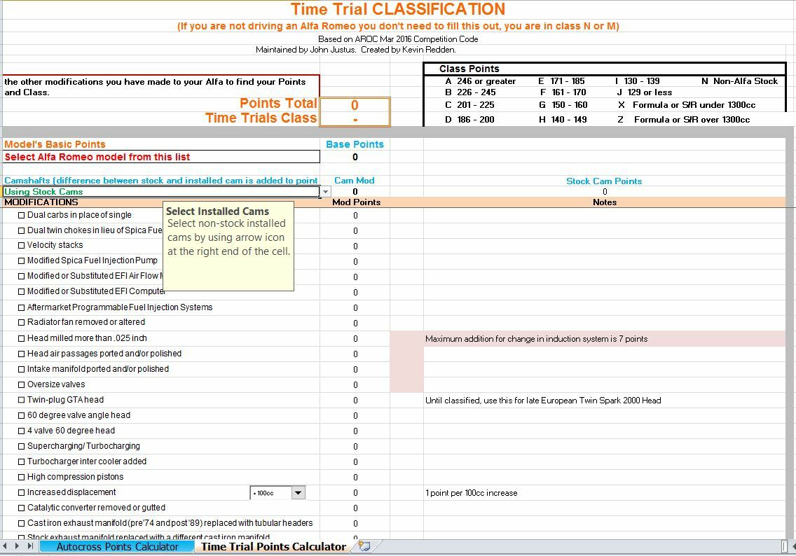 AROC Class Calculator