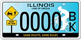 Share the Road - Illinois license plates