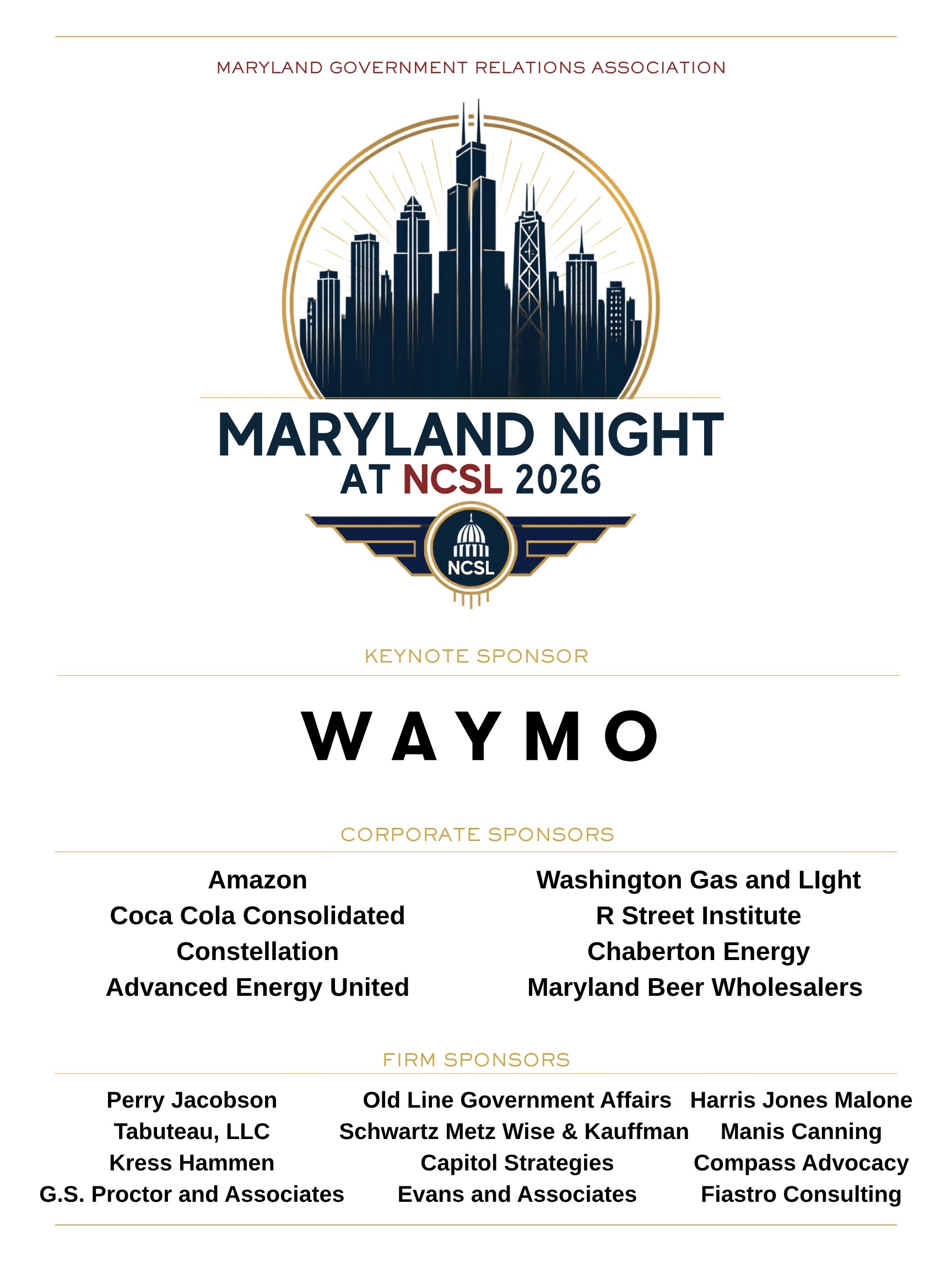 NCSL 2026 Sponsors