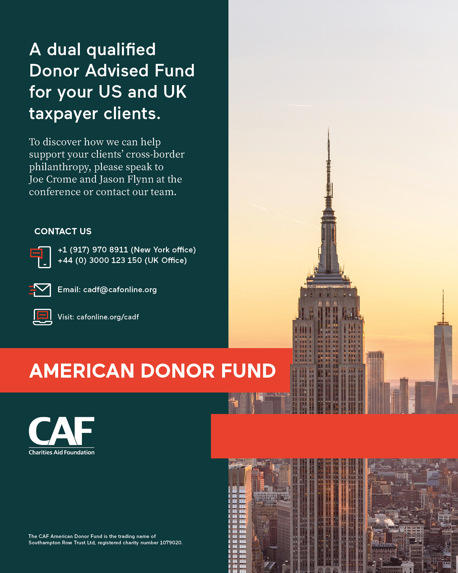 A dual qualified donor advised fund for US and UK taxpayers