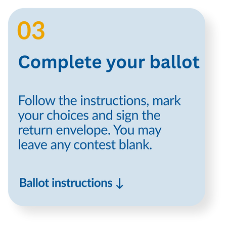 Complete your ballot