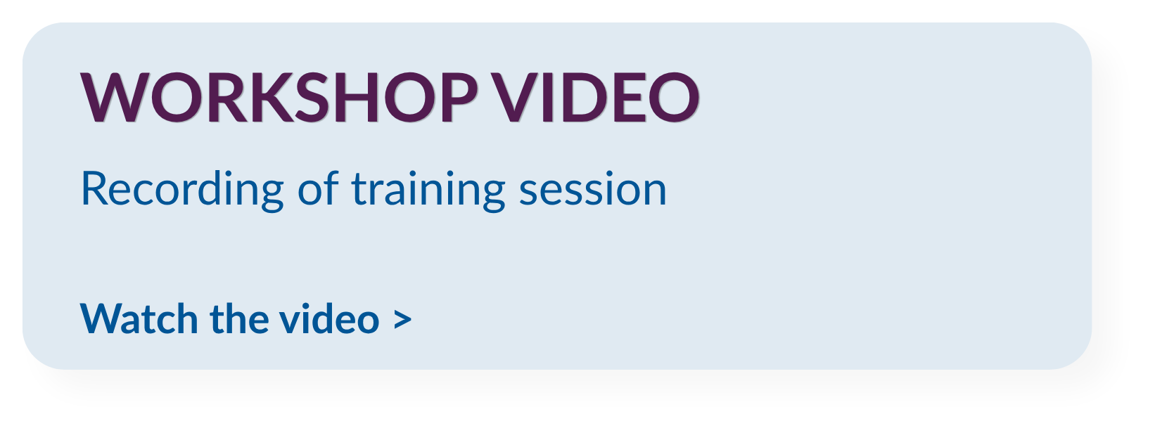 Workshop video icon