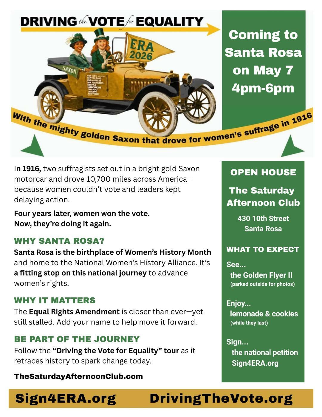 Driving for Equality Flyer
