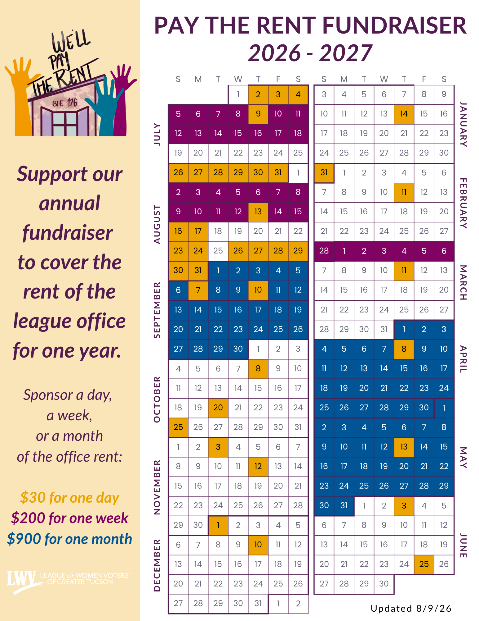 Pay The Rent 8-9-26