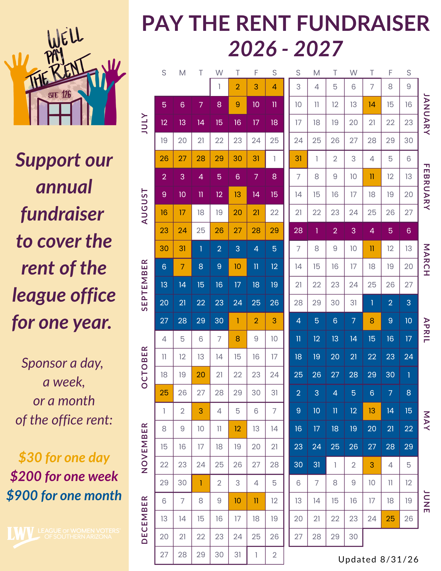 Pay The Rent 8-31-26