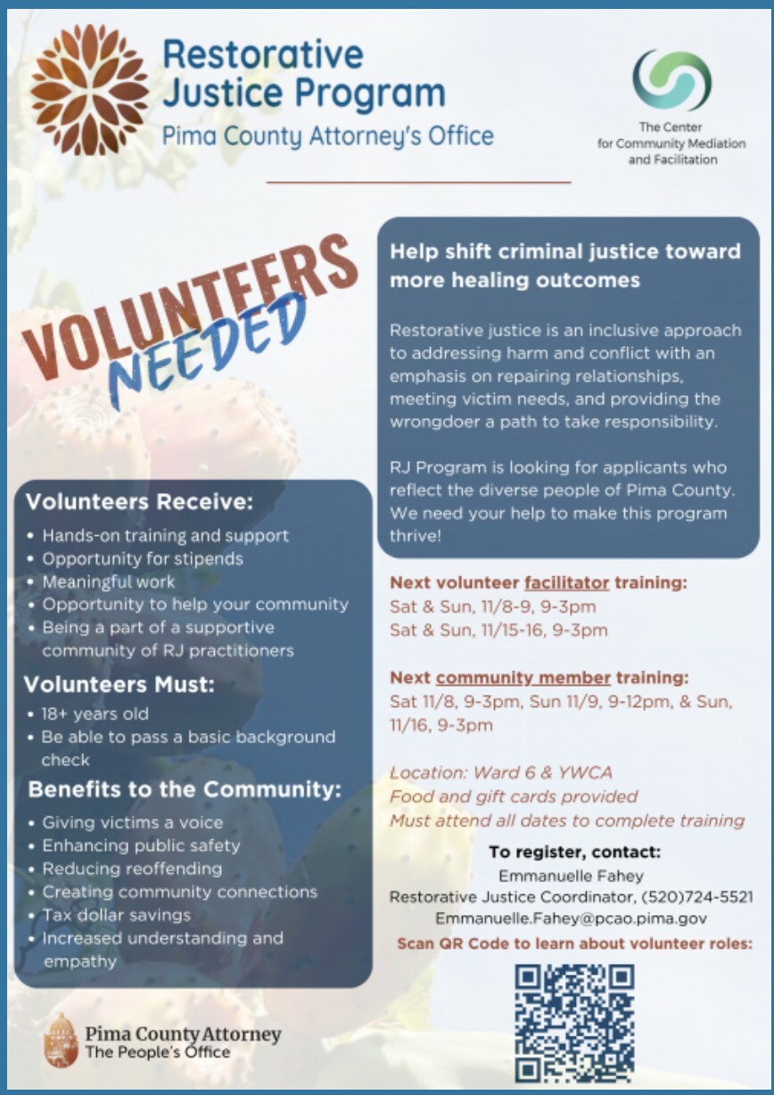 Restorative Justice Program flyer