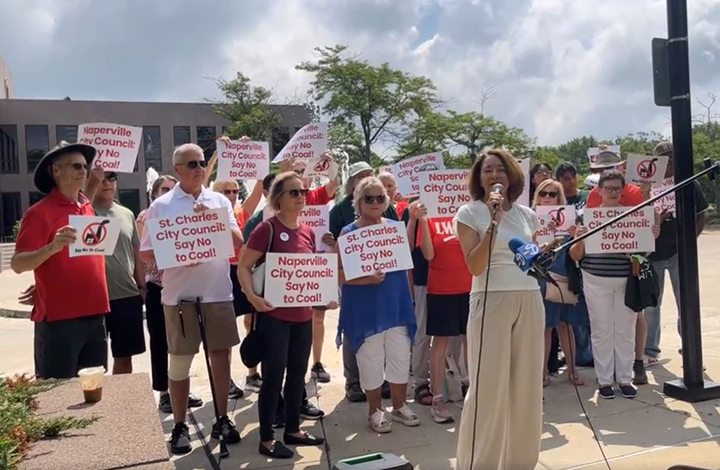 Image of local League members Saying No to Coal