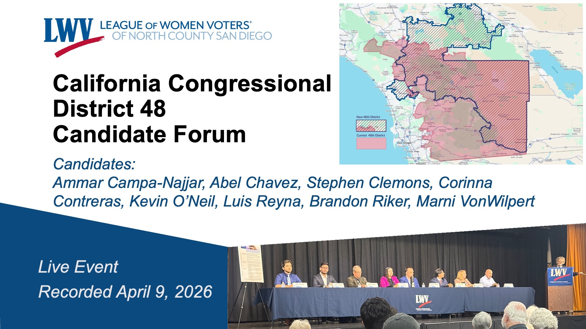 Candidate Forum Video Title Screen