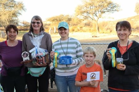Prize winners with sponsored Montego prizes