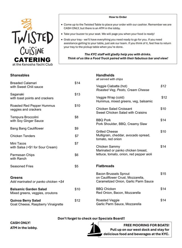 Twisted Cuisine Menu