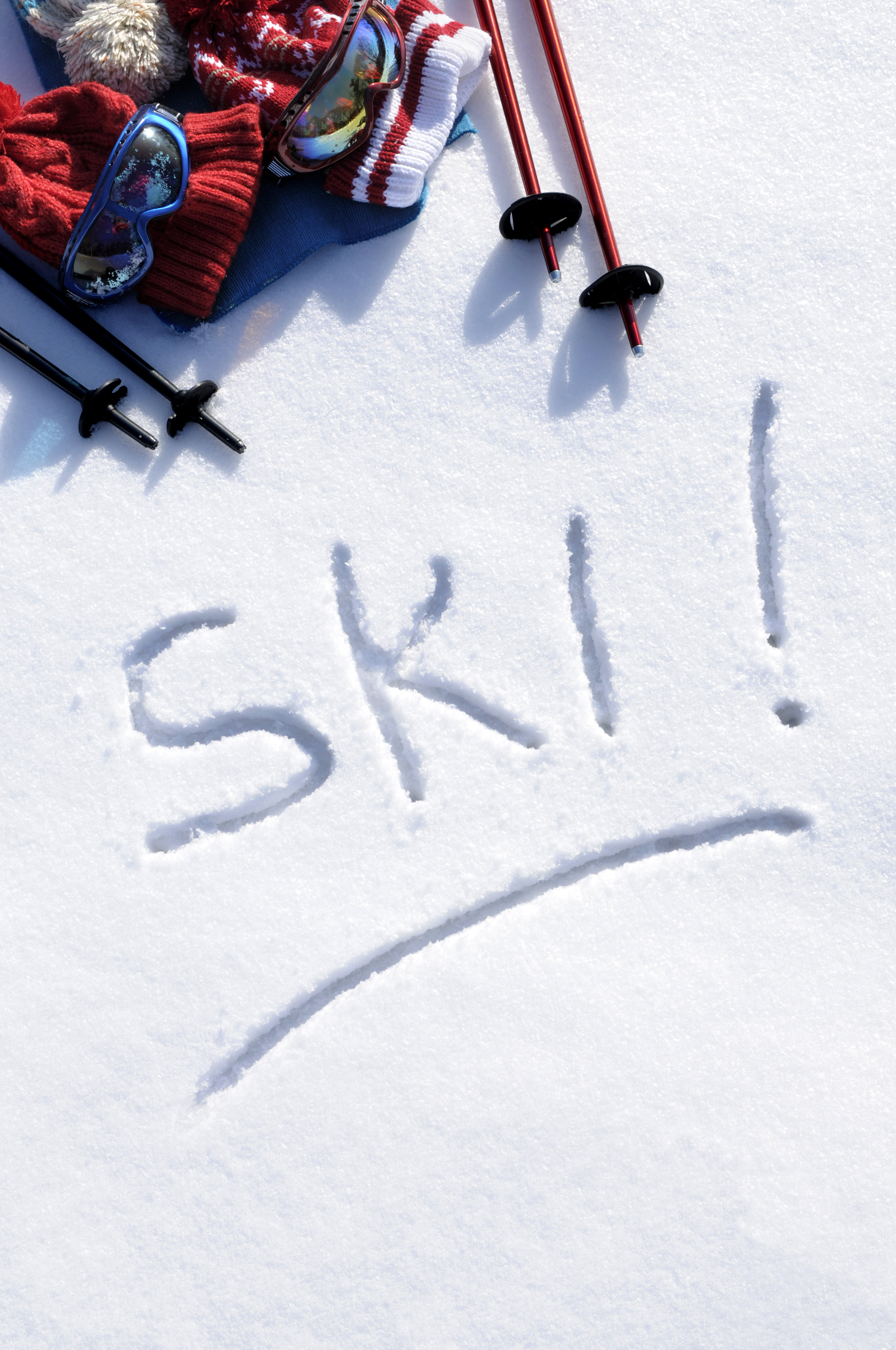 Clip Art - SKI written in the snow