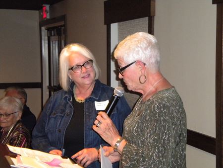 Bev Benso presents check DSCN2424