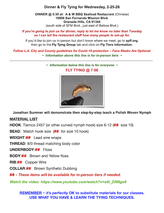 Polish Woven Nymph       2-25-26