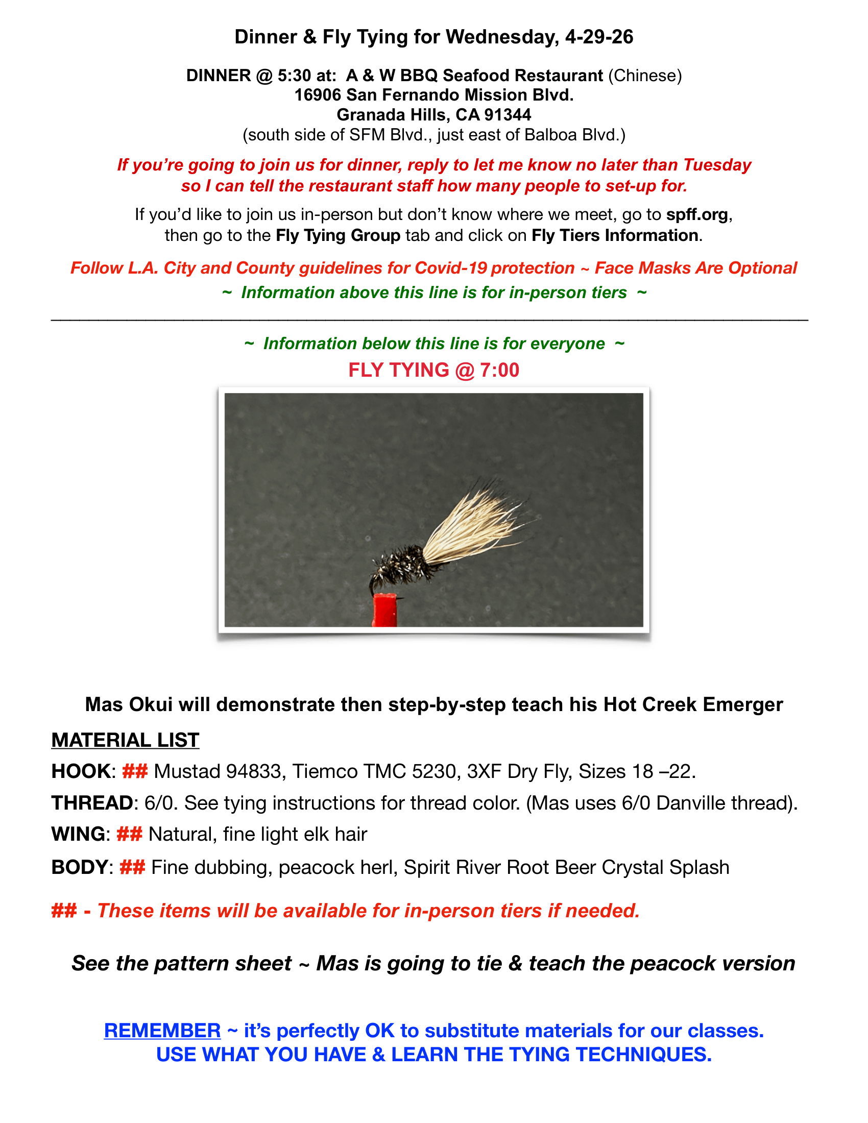 Hot Creek Emerger - 4-29-26