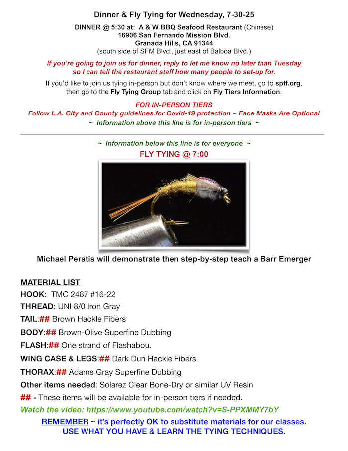 Barr Emerger 7-30-25