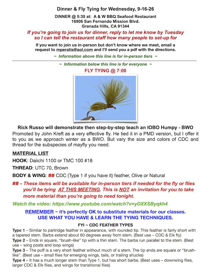 IOBO Humpy BWO - 09-16-26