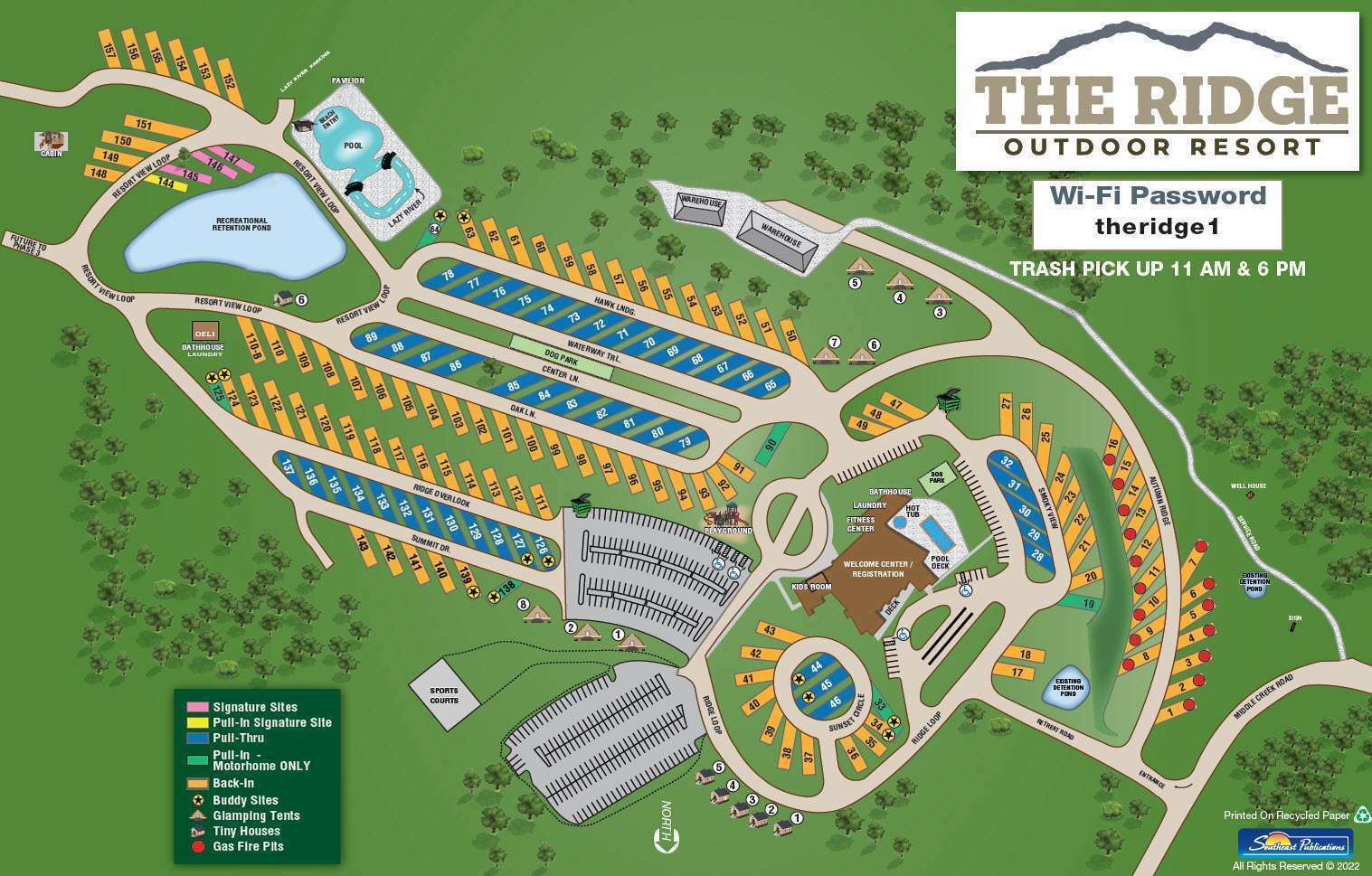 Ridge RV Ressort Site Plan