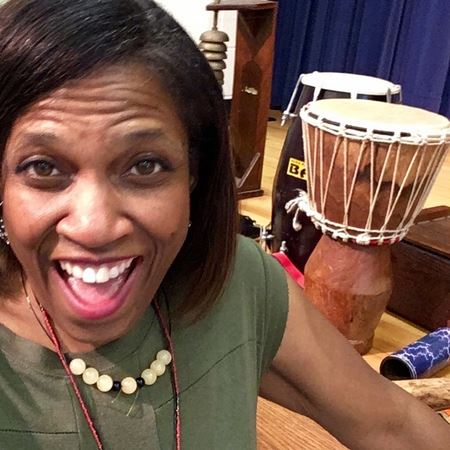 Robbi Hall Kumalo with drums