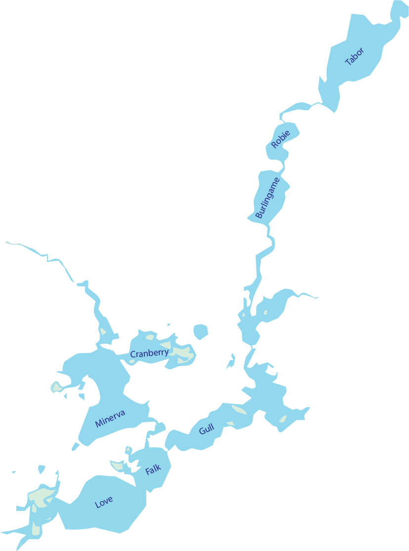 Minerva Chain of Lakes Map