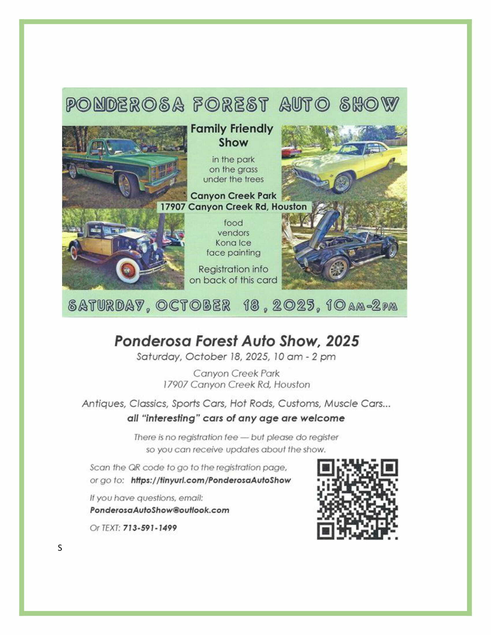 2025 Ponderosa Auto Show
