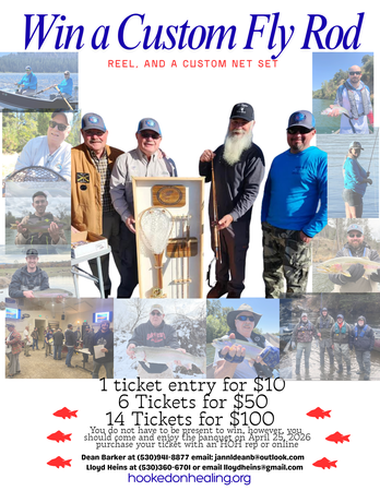 Win a Custom Fly Rod raffle flyer