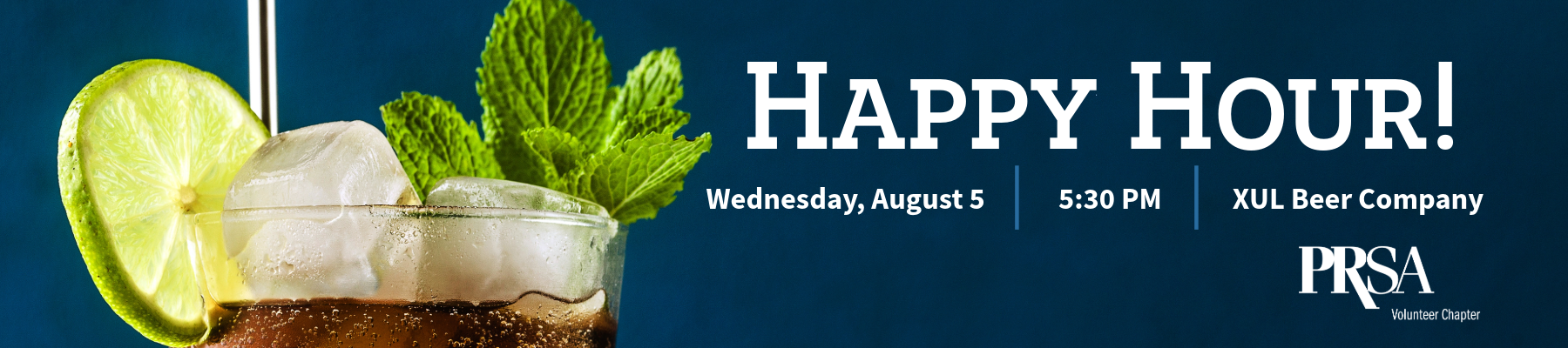 August Happy Hour Banner