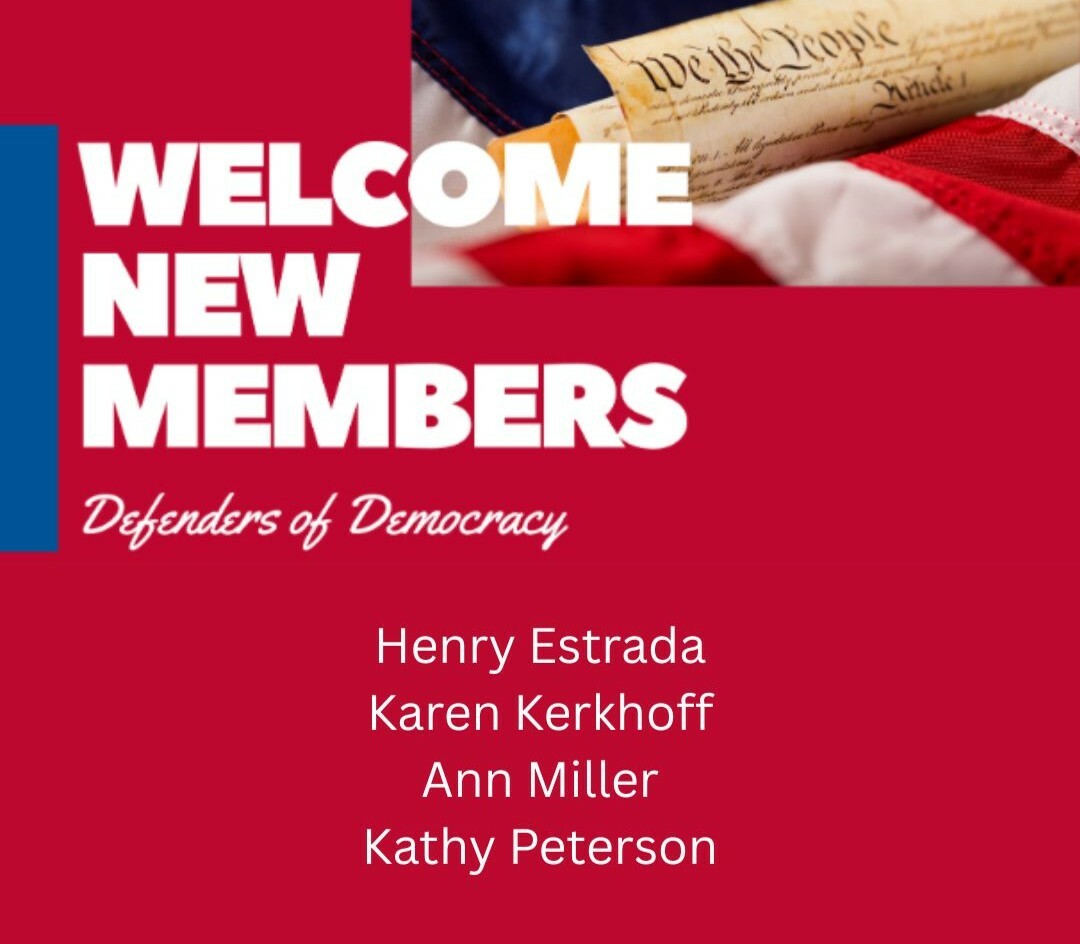 welcome new members defenders of democracy
