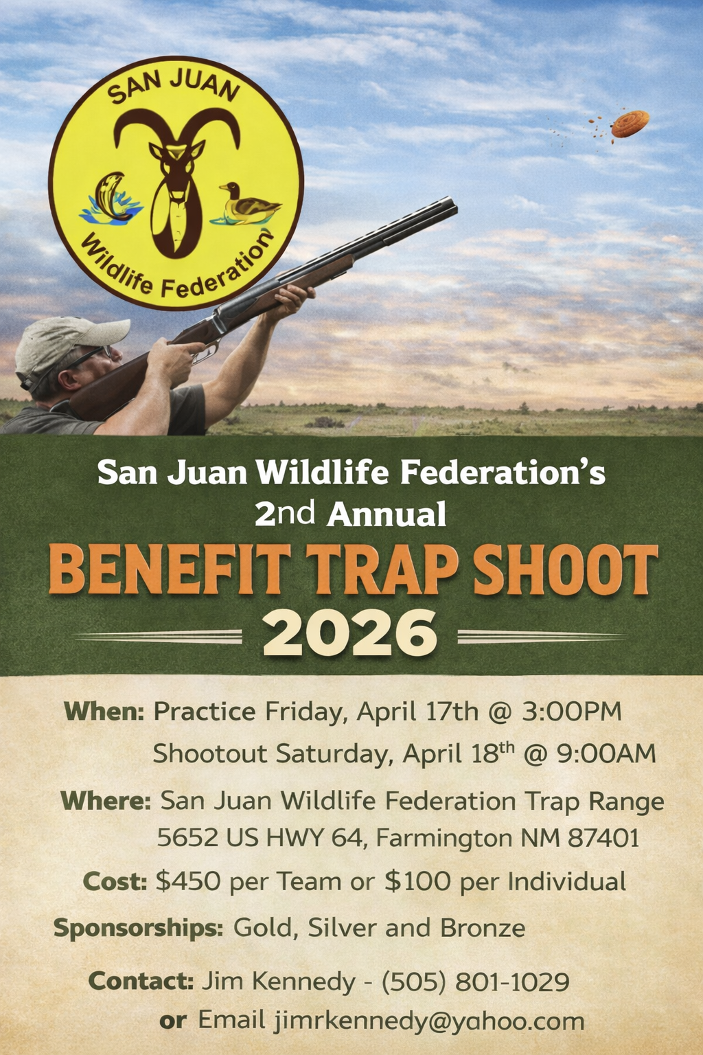 SJWF 2026 Trap Shoot Flyer