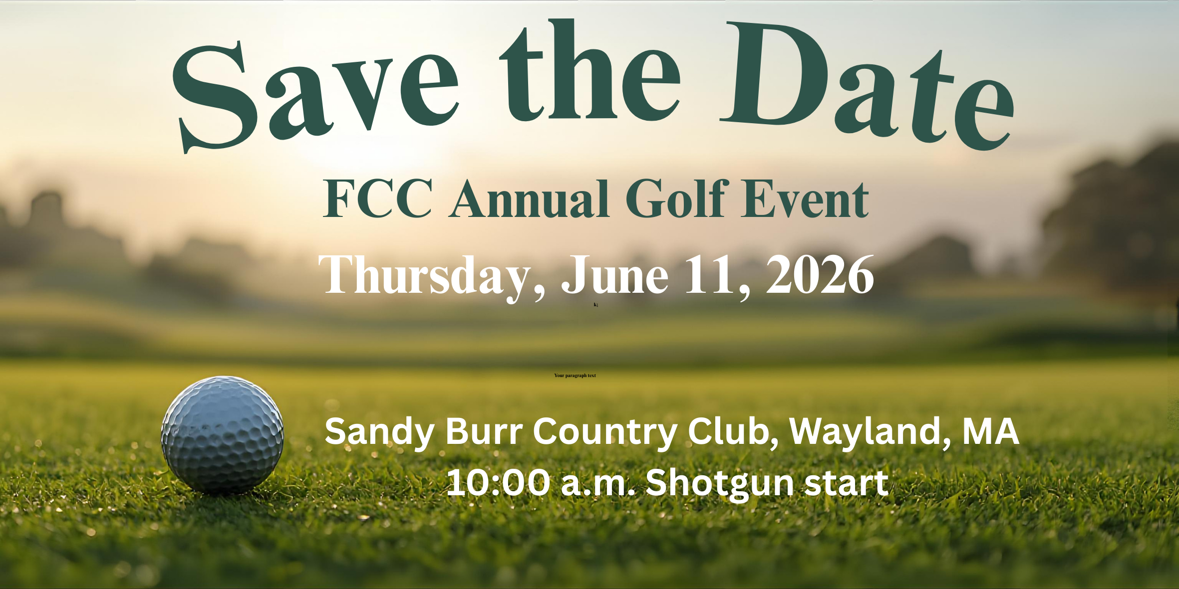 save the date golf 2026